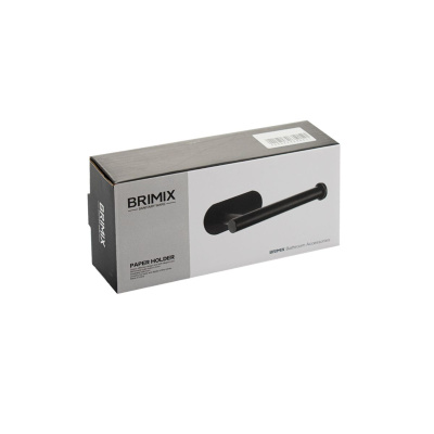 Держатель для туалетной бумаги BRIMIX 79912 на самоклейке, из нержавеющей стали, черный