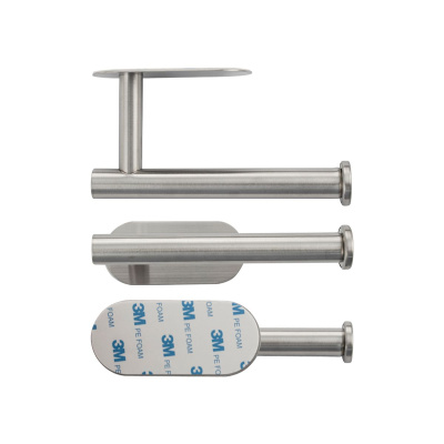 Держатель для туалетной бумаги BRIMIX 79913 на самоклейке, из нержавеющей стали, сатин