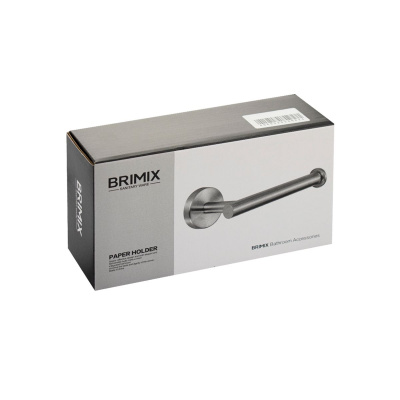 Держатель для туалетной бумаги BRIMIX 79917 на самоклейке, из нержавеющей стали, сатин