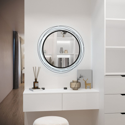 Зеркало D750 Mirel Led черное ЗЛП4695