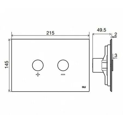 Кнопка пневматическая двойная BLINK, сталь, бронза, антиванд. OLI 878782/887610