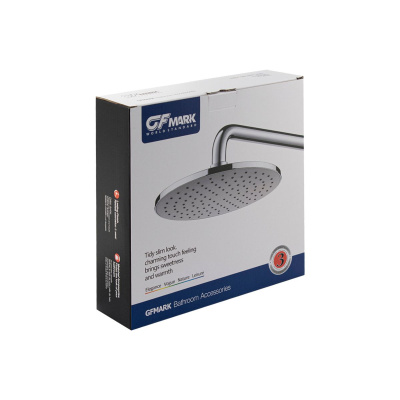Лейка тропический душ GFmark 6142 черный, пластик
