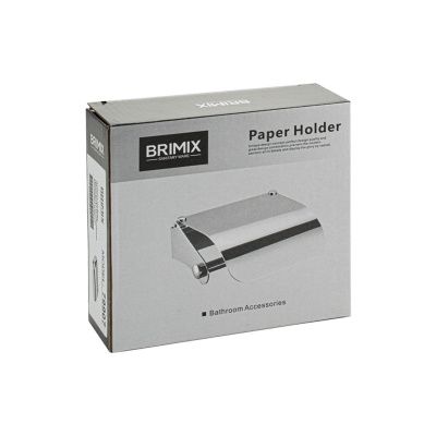 Держатель для туалетной бумаги BRIMIX 79907 из нержавеющей стали, хром