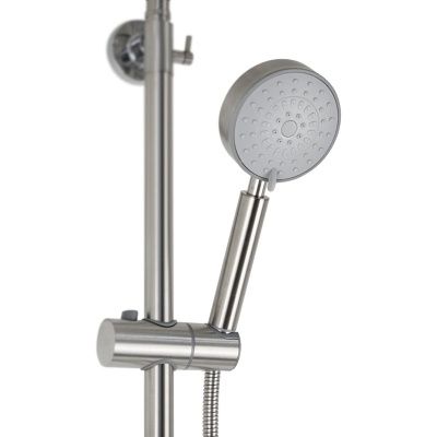 Душевая стойка со смесителем BRIMIX 9338 с длинным изливом из нержавеющей стали