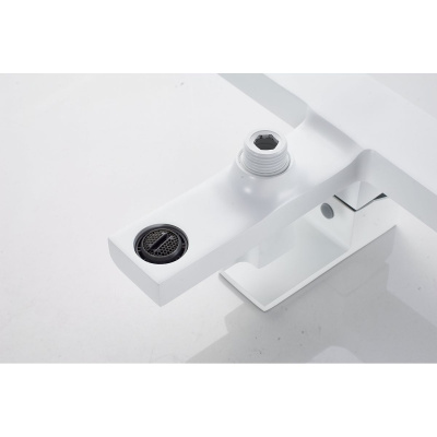 Смеситель для ванны Knotlor Stable KN-22/WY с коротким изливом, белый матовый
