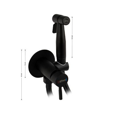 Смеситель для бидe GFmark 20722 встраиваемый Черный из нержавеющей стали