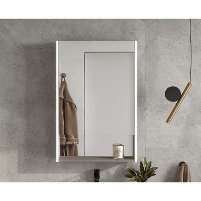 Шкаф зеркальный EQUIL Ferro LED 60 zsFERRO60.R с часами, правый