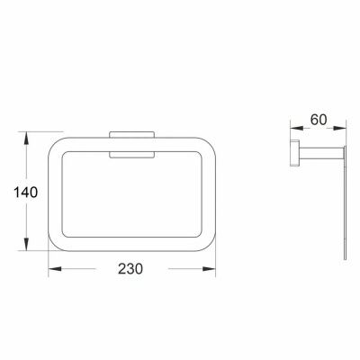 Кольцевой полотенцедержатель Shevanik SG5606 хром
