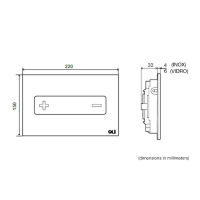 Кнопка механическая двойная OLI OCEANIA 882412 нержавеющая сталь, золото