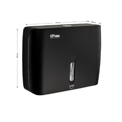 Диспенсер для бумажного полотенца GFmark 9151, пластиковый, черный, для салфеток Z сложения