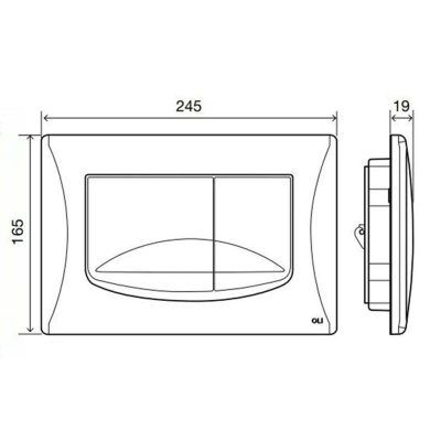 Кнопка механическая двойная OLI RIVER DUAL 638508 пластик, золотой