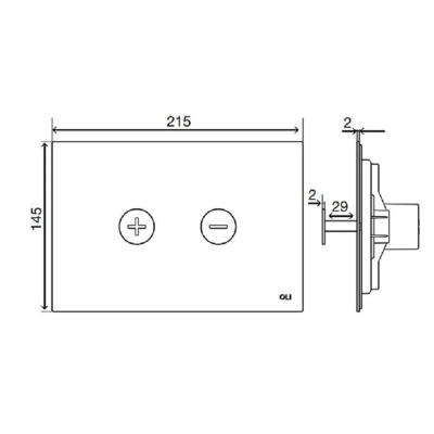 Кнопка пневматическая двойная OLI Trumpet 878783 золото