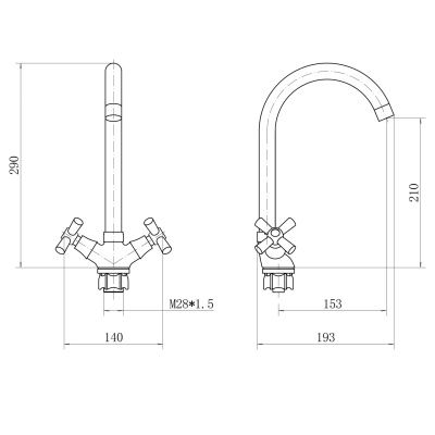 Смеситель для кухни PLStart PD40313, Смесители ТМ PLStart, , FASHUN