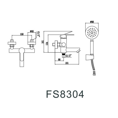 Смеситель для ванны Fmark FS8304, Коллекция FS83, , SAVOL