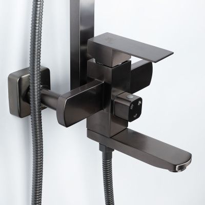 Душевая система Wasser Zimmer ZM-7722-18Q графит, SUS304