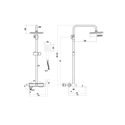 Душевая стойка Fmark FS8745-22Q, Коллекция FS87, , Fmark