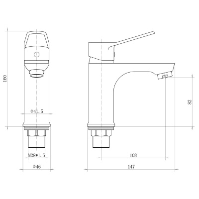 Смеситель для раковины PLStart PD10016 , Смесители ТМ PLStart, , FASHUN