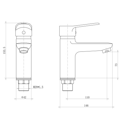 Смеситель для раковины PLStart PD10053 , Смесители ТМ PLStart, , FASHUN
