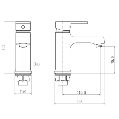 Смеситель для раковины PLStart PD10031, Смесители ТМ PLStart, , FASHUN