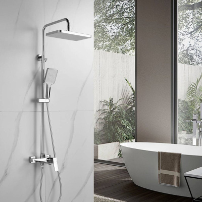 Душевая система Shevanik S4436 верхний душ, лейка, хром, Коллекция S44, , Shevanik