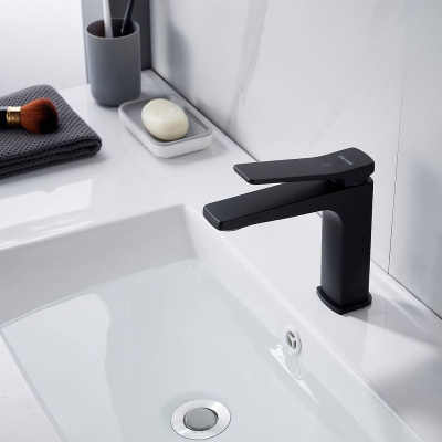 Cмеситель для раковины Shevanik S4601H черный, Коллекция S46, , Shevanik