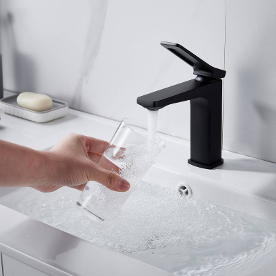 Cмеситель для раковины Shevanik S4601H черный, Коллекция S46, , Shevanik