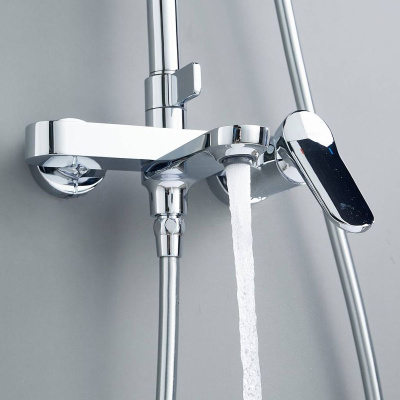 Душевая система Shevanik S4336 верхний душ, лейка, матовый хром, Коллекция S43, , Shevanik