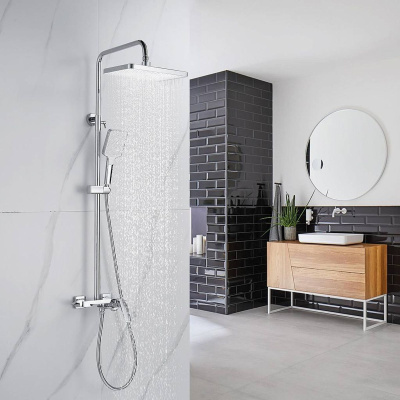 Душевая система Shevanik S4226 верхний душ, лейка, хром, Коллекция S42, , Shevanik