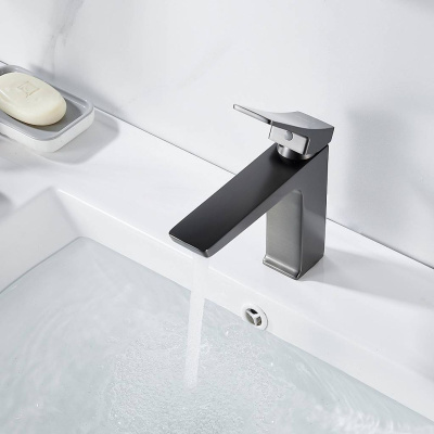 Cмеситель для раковины Shevanik S4401T оружейная сталь, Коллекция S43, , Shevanik