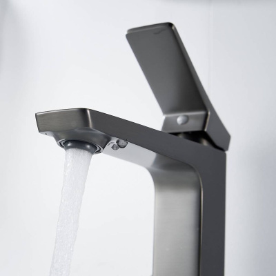 Cмеситель для раковины Shevanik S4401T оружейная сталь, Коллекция S43, , Shevanik