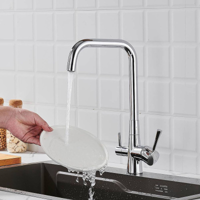 Смеситель для кухни Shevanik S528 с подключением фильтра питьевой воды, хром, Смесители с подключением к фильтру питьевой воды, , Shevanik