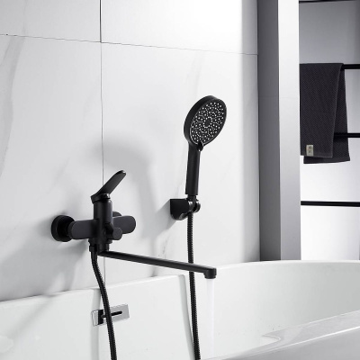 Cмеситель для ванны Shevanik S4322H черный, Коллекция S43, , Shevanik
