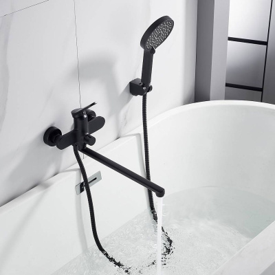 Cмеситель для ванны Shevanik S4322H черный, Коллекция S43, , Shevanik