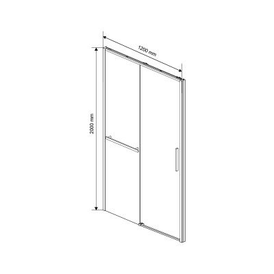 Душевая дверь Vincea Slim Soft VDS-1SS120CLG, 1200, брашированное золото стекло прозрачное