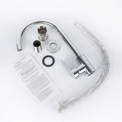Смеситель для кухни Wasser Zimmer ZM-7721-2-747 нержавеющая сталь, хром, SUS304