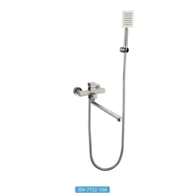Смеситель для ванны Wasser Zimmer ZM-7722-16A (ZM-7722-16) с длинным изливом, сатин, SUS304
