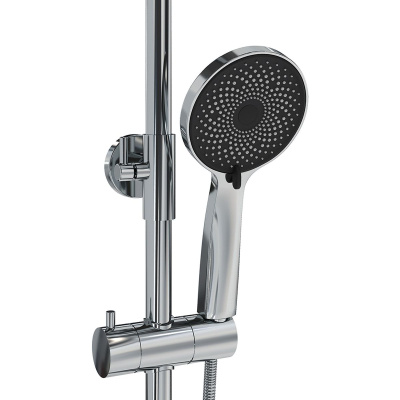 Душевая система со смесителем GROSS AQUA Prado GA9828SMDR с изливом, никель-хром