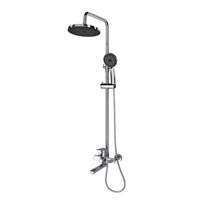 Душевая система со смесителем GROSS AQUA Prado GA9828SMDR с изливом, никель-хром