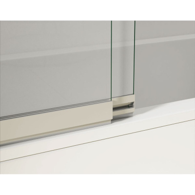 Шторка на ванну Vincea VSB-1E100CLB 1000*1450, черный, стекло прозрачное