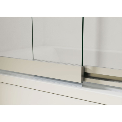 Шторка на ванну Vincea VSB-1E100CLB 1000*1450, черный, стекло прозрачное