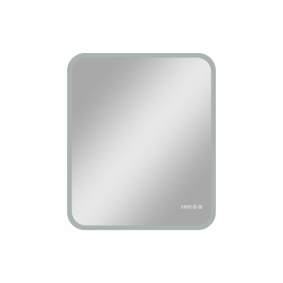 Зеркало Glamour LED 800х900 ЗЛП876 с сенсором, часами, функция антизапотевания, холодная подсветка