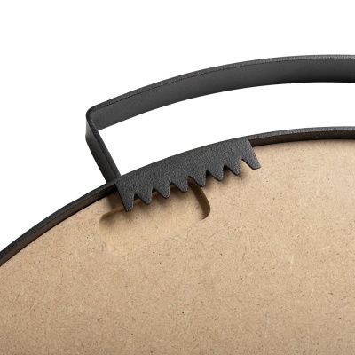 Зеркало интерьерное Мансарда 4643-Zm1, 460х435 мм, настенное, в круглом корпусе из металла с ободом d=46см, черный