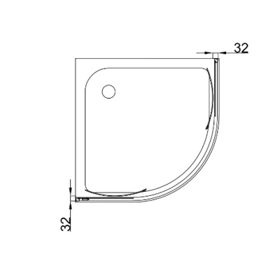 Поддон OLIVE'S MINO B_MN-90PMCS-SD-C (900*900*125) полукруг