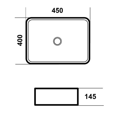 Раковина Grossman Falcon GR-3053, 450х400х145 мм белая