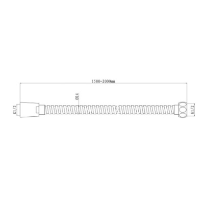 Шланг для душа OLIVE’S F0403 нерж.1,5-2,0 м (40)