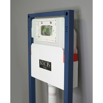 Инсталляция Knois KN9722010-P 1125х500х165 мм с пнемоуправлением, с белой клавишей смыва