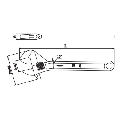 Ключ разводной 150мм КР-19 цинк на подвесе (НИЗ) (1/30)