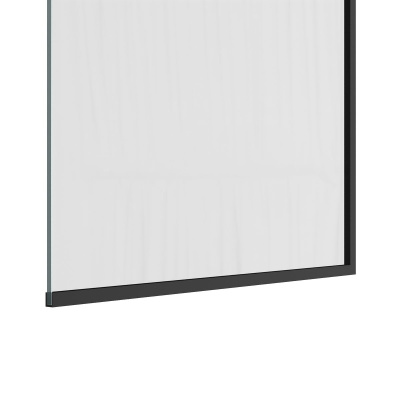 Шторка на ванну стеклянная 60х140 см Watersense Paula S W00211 тонированное закаленное стекло, профиль черный матовый