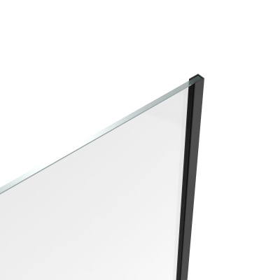 Шторка на ванну стеклянная 60х140 см Watersense Paula S W00211 тонированное закаленное стекло, профиль черный матовый