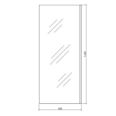 Шторка на ванну стеклянная 60х140 см Watersense Paula W00209 прозрачное закаленное стекло, профиль хром